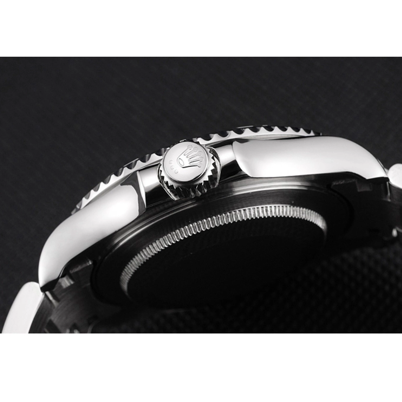 Aaa replica watch Stainless Swiss Rolex Dial Yacht-Master And Case Black Bracelet Steel 0815